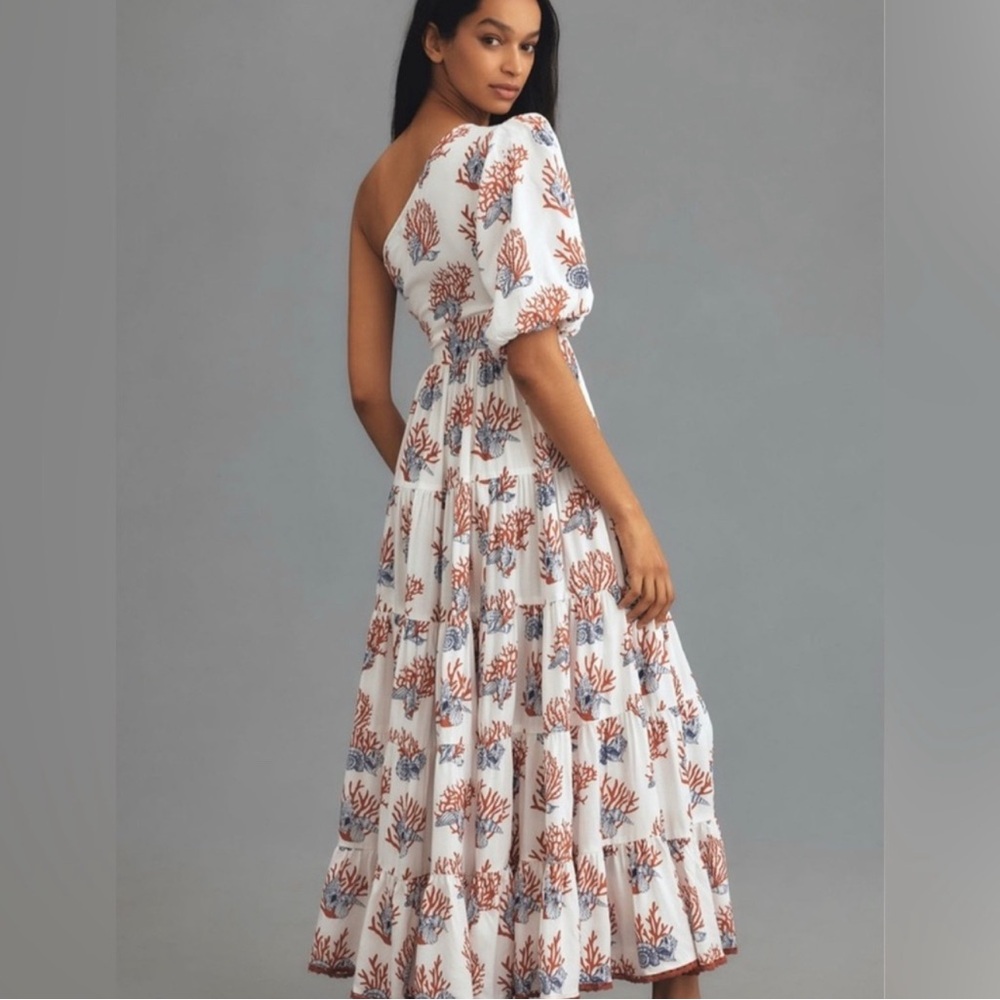 Anthropologie Priya Israni Puff One-Shoulder Maxi Dress *small flaw - Picture 3 of 9